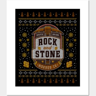 Rock And Stone Ugly Sweater Posters and Art